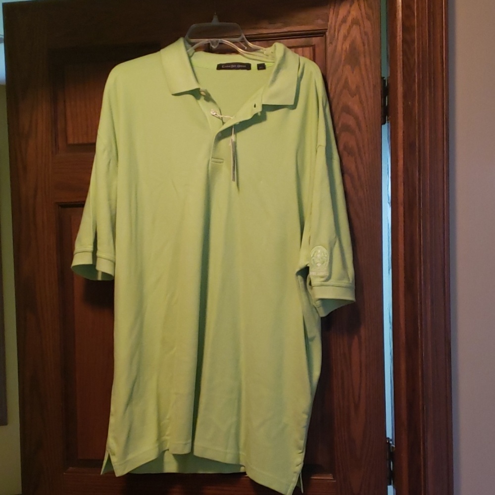 Eagle Dry Goose XXL lime green polo. NWT